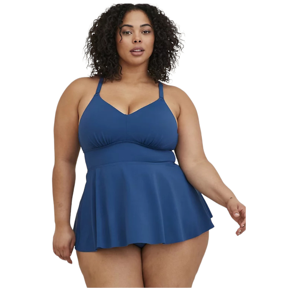 Torrid Navy One-Piece Swimsuit